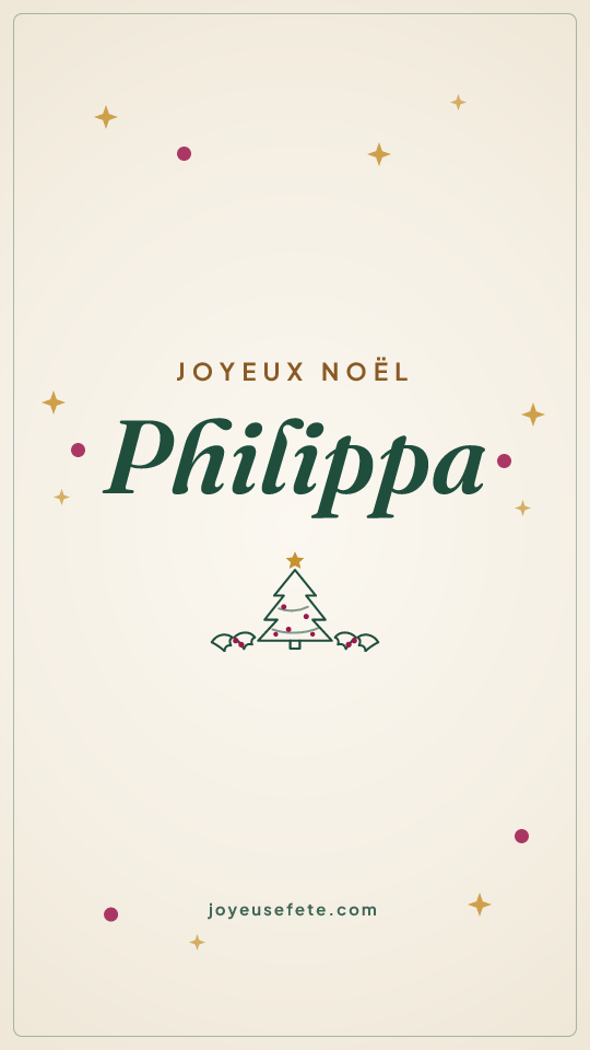 Image « Joyeux Noël Philippa » au format story