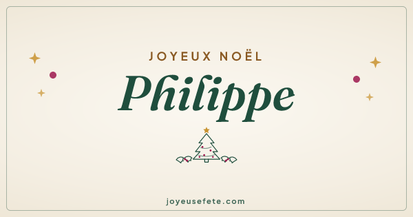 Image « Joyeux Noël Philippe » au format large