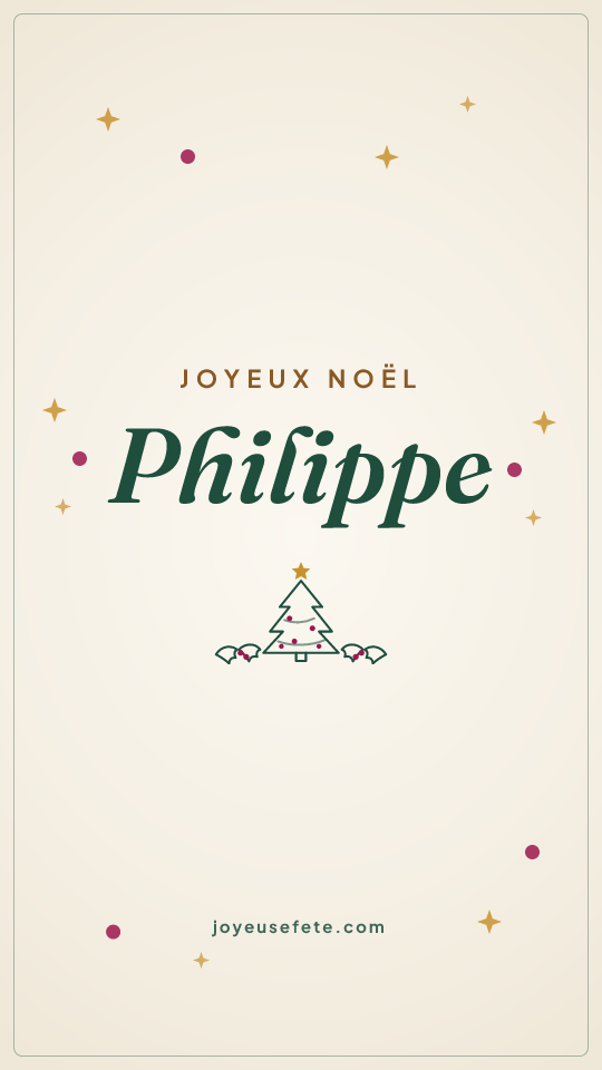 Image « Joyeux Noël Philippe » au format story