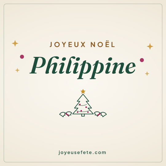Image carrée « Joyeux Noël Philippine » pour WhatsApp