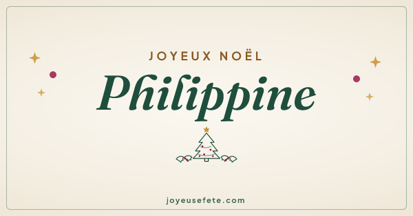 Image « Joyeux Noël Philippine » au format large