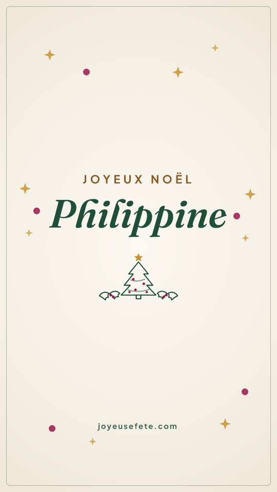 Image « Joyeux Noël Philippine » au format story