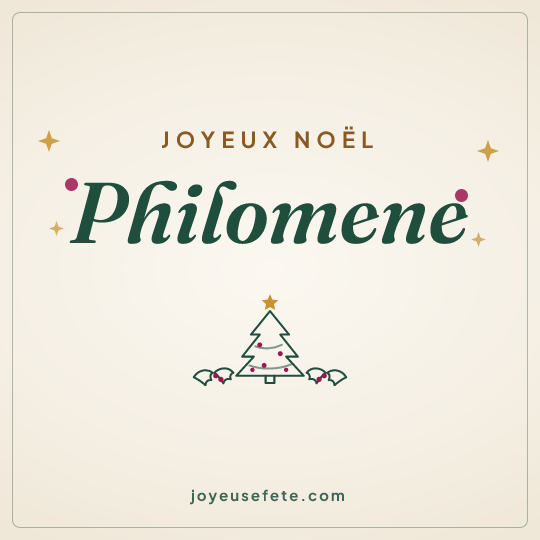 Image carrée « Joyeux Noël Philomene » pour WhatsApp