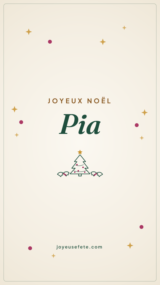Image « Joyeux Noël Pia » au format story