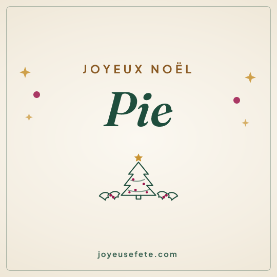 Image carrée « Joyeux Noël Pie » pour WhatsApp