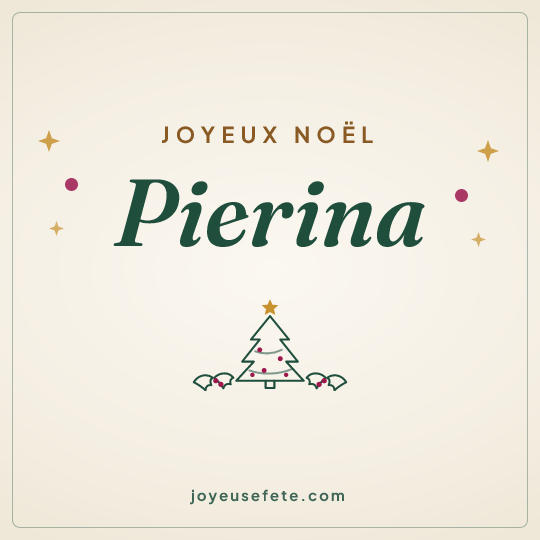 Image carrée « Joyeux Noël Pierina » pour WhatsApp