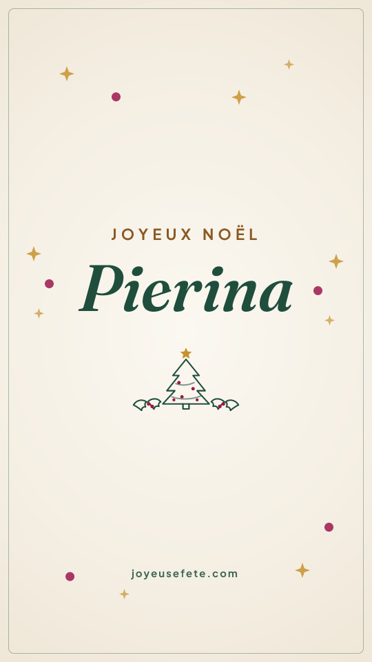 Image « Joyeux Noël Pierina » au format story