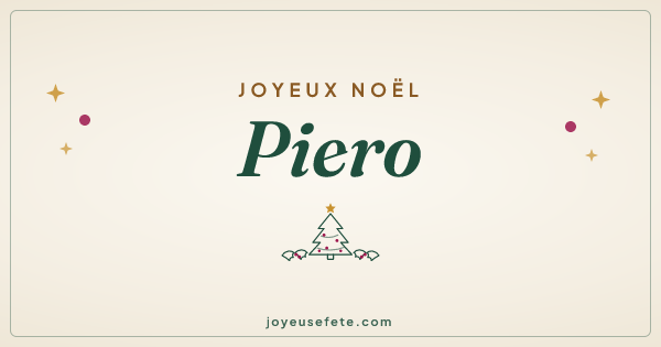 Image « Joyeux Noël Piero » au format large
