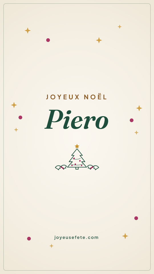 Image « Joyeux Noël Piero » au format story