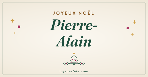 Image « Joyeux Noël Pierre-Alain » au format large