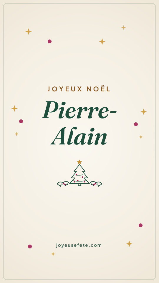 Image « Joyeux Noël Pierre-Alain » au format story
