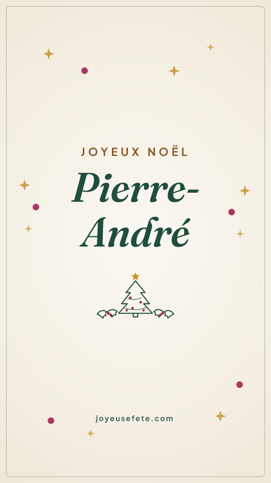 Image « Joyeux Noël Pierre-André » au format story