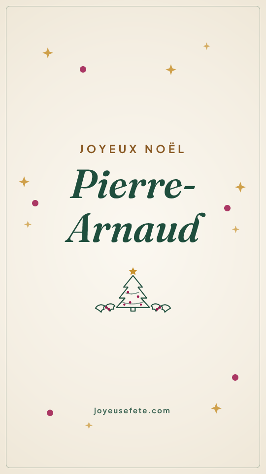 Image « Joyeux Noël Pierre-Arnaud » au format story