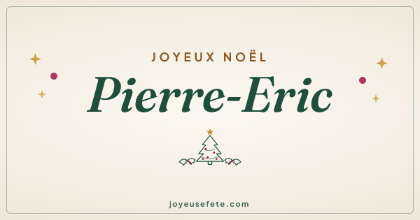 Image « Joyeux Noël Pierre-Eric » au format large