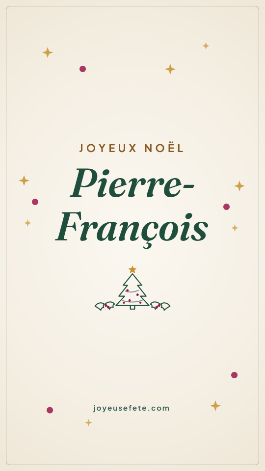 Image « Joyeux Noël Pierre-François » au format story