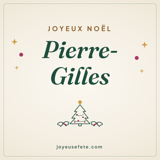 Image carrée « Joyeux Noël Pierre-Gilles » pour WhatsApp