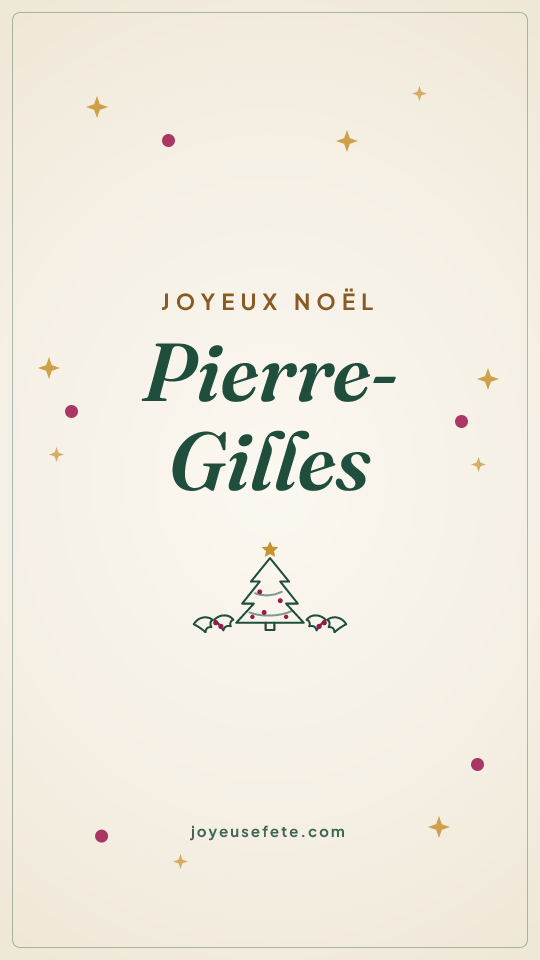 Image « Joyeux Noël Pierre-Gilles » au format story