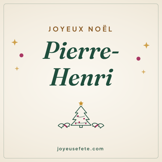 Image carrée « Joyeux Noël Pierre-Henri » pour WhatsApp