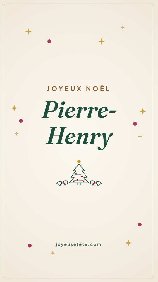 Image « Joyeux Noël Pierre-Henry » au format story