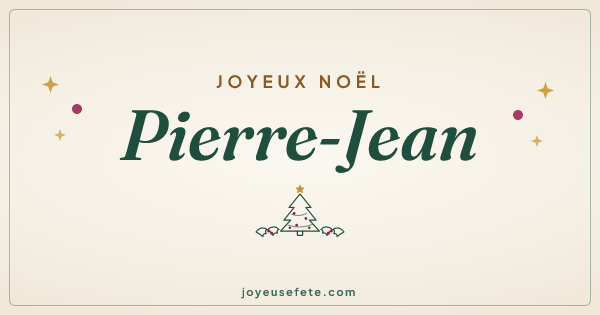 Image « Joyeux Noël Pierre-Jean » au format large
