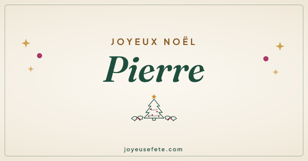 Image « Joyeux Noël Pierre » au format large