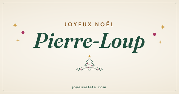 Image « Joyeux Noël Pierre-Loup » au format large