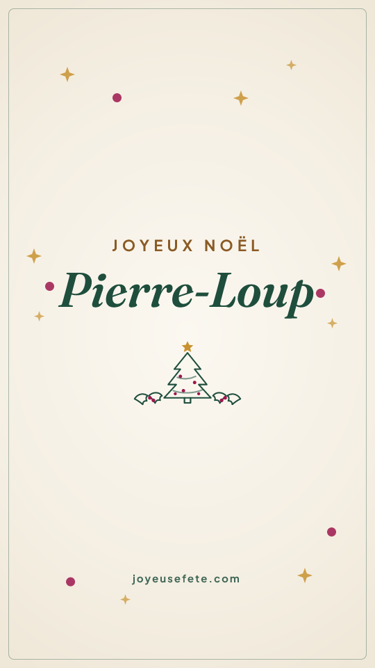 Image « Joyeux Noël Pierre-Loup » au format story