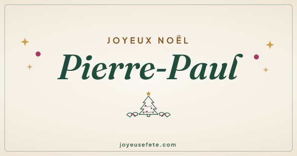 Image « Joyeux Noël Pierre-Paul » au format large