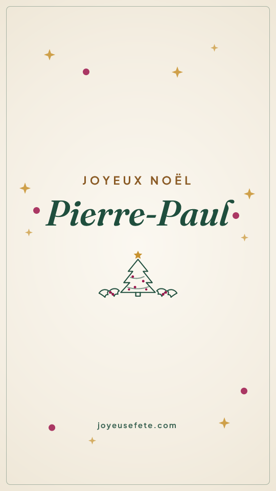 Image « Joyeux Noël Pierre-Paul » au format story