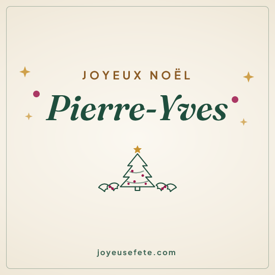 Image carrée « Joyeux Noël Pierre-Yves » pour WhatsApp