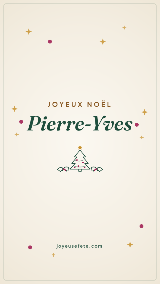 Image « Joyeux Noël Pierre-Yves » au format story