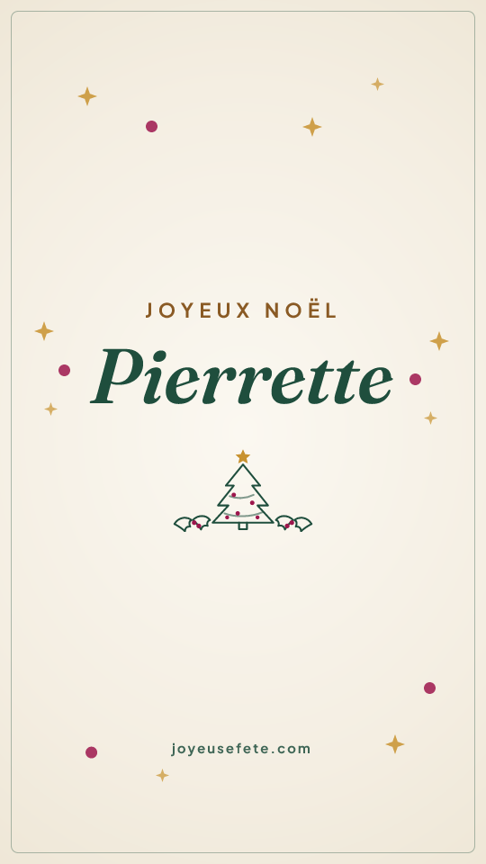 Image « Joyeux Noël Pierrette » au format story