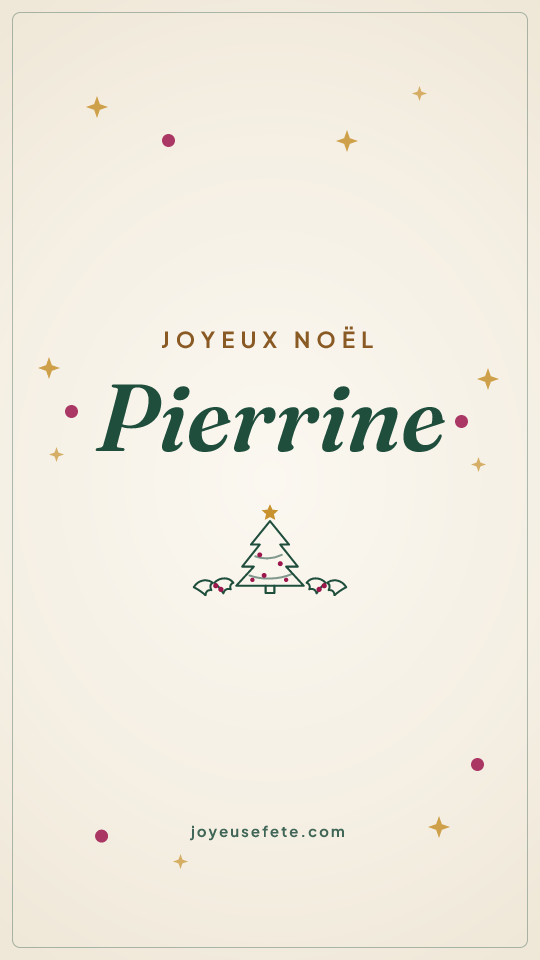 Image « Joyeux Noël Pierrine » au format story