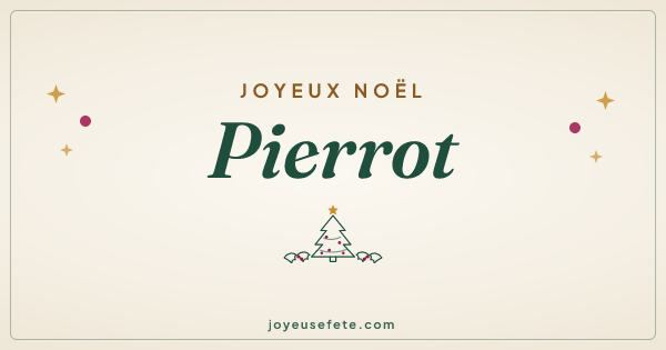 Image « Joyeux Noël Pierrot » au format large