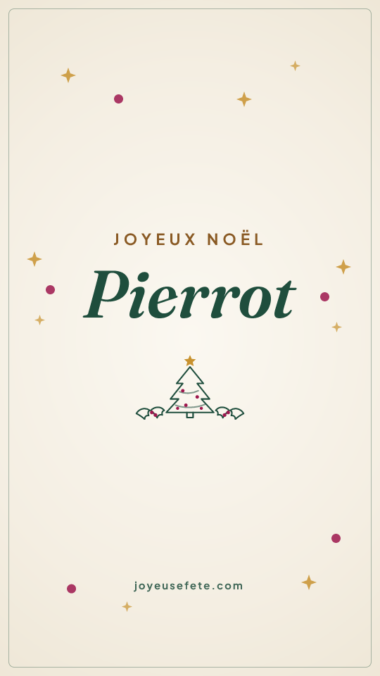 Image « Joyeux Noël Pierrot » au format story