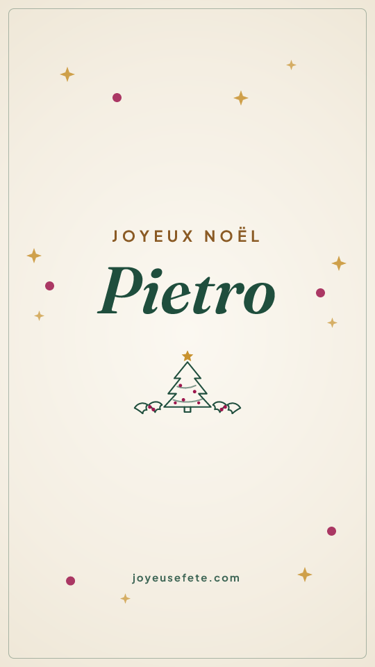 Image « Joyeux Noël Pietro » au format story