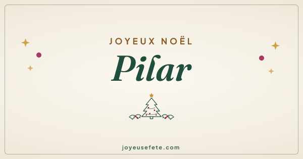 Image « Joyeux Noël Pilar » au format large
