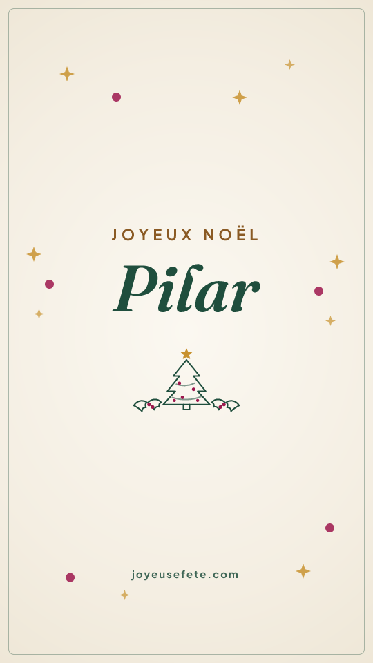 Image « Joyeux Noël Pilar » au format story
