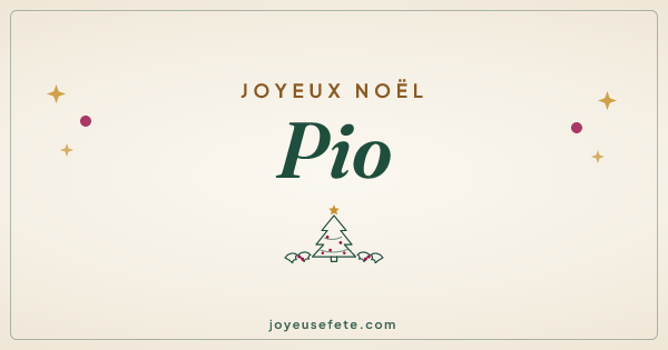 Image « Joyeux Noël Pio » au format large