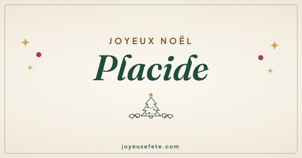 Image « Joyeux Noël Placide » au format large
