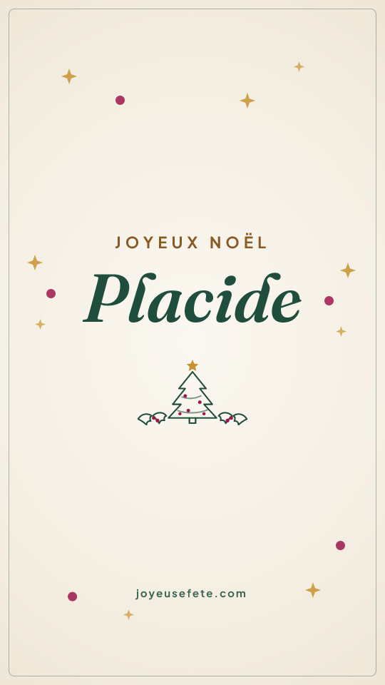 Image « Joyeux Noël Placide » au format story