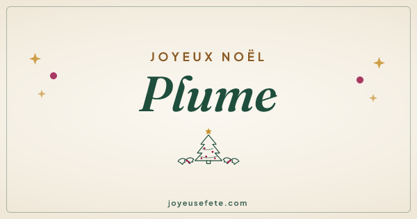 Image « Joyeux Noël Plume » au format large