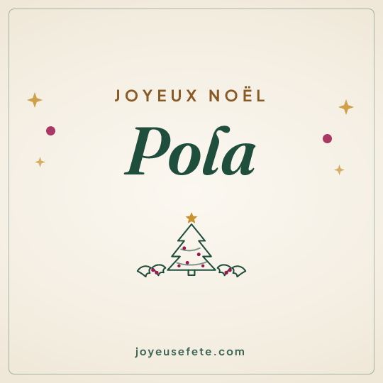 Image carrée « Joyeux Noël Pola » pour WhatsApp