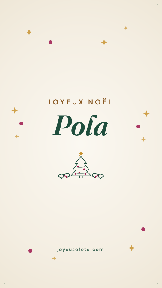 Image « Joyeux Noël Pola » au format story