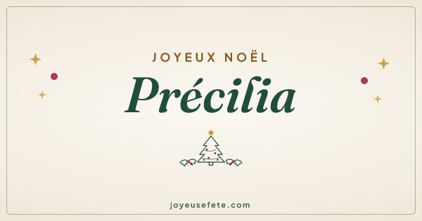 Image « Joyeux Noël Précilia » au format large