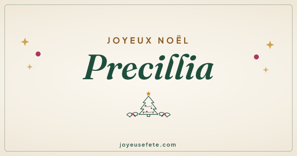 Image « Joyeux Noël Precillia » au format large