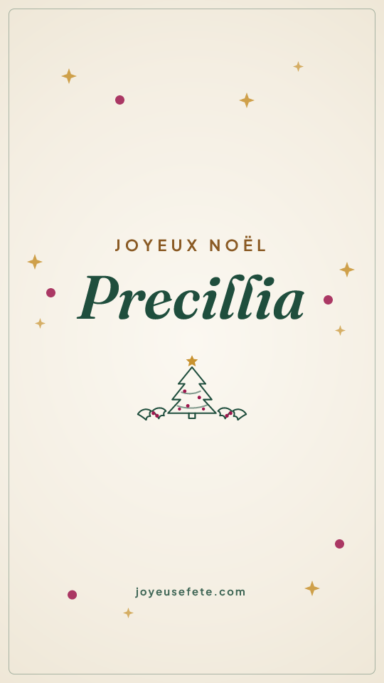 Image « Joyeux Noël Precillia » au format story