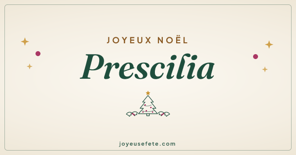 Image « Joyeux Noël Prescilia » au format large