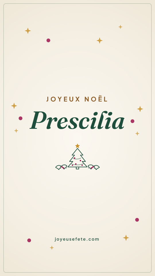 Image « Joyeux Noël Prescilia » au format story