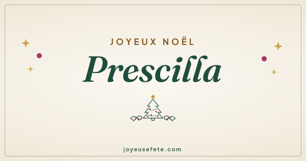 Image « Joyeux Noël Prescilla » au format large